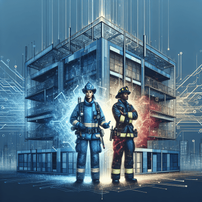 ERRCS network connects first responders in building, ensuring seamless public safety communication.