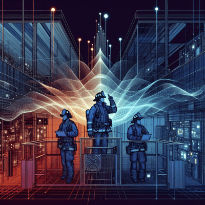 ERRCS network connecting first responders in a building for critical public safety communication.