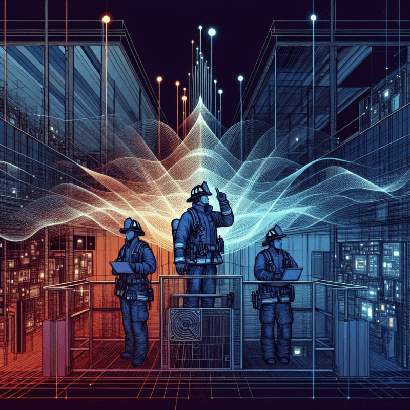 ERRCS network connecting first responders in a building for critical public safety communication.