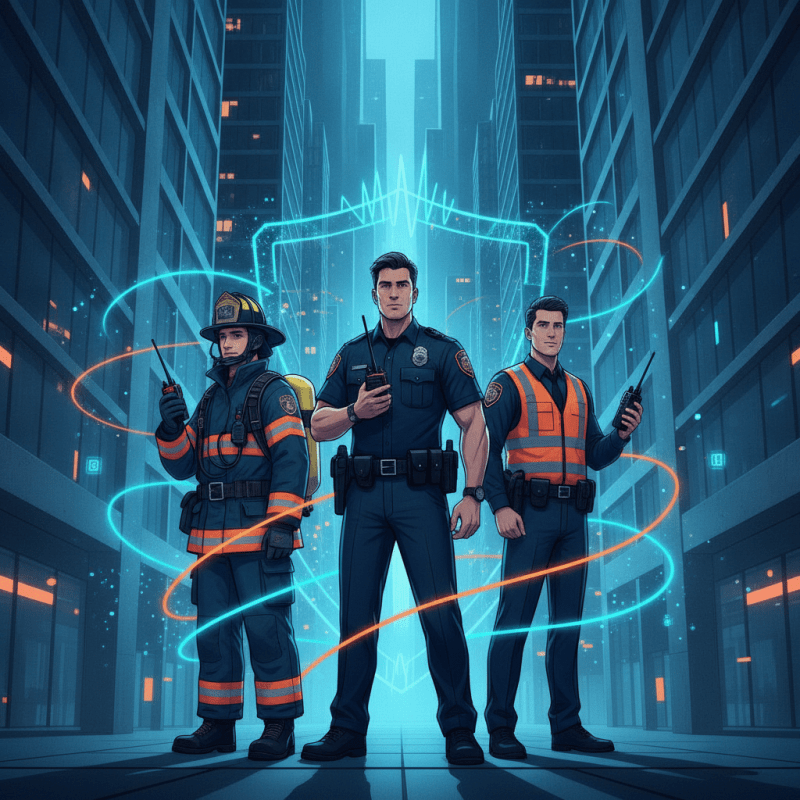 A reliable ERCES network ensures seamless communication for first responders inside a commercial building.